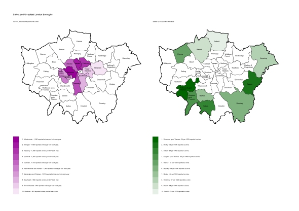 London's Safest and Unsafest boroughs.